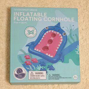 NWT~Coconut Grove by Sunnylife- Inflatable Cornhole Finn the Shark Outdoor Game